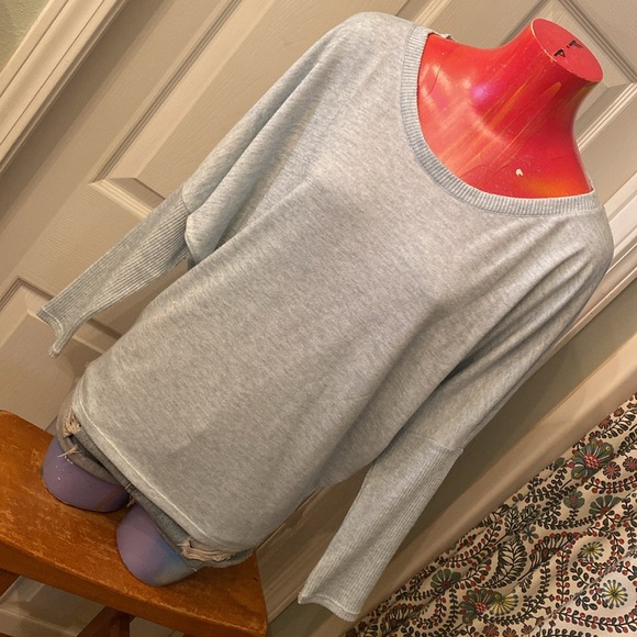 White House Black Market Tops - White House Black Market Light Blue Sweater